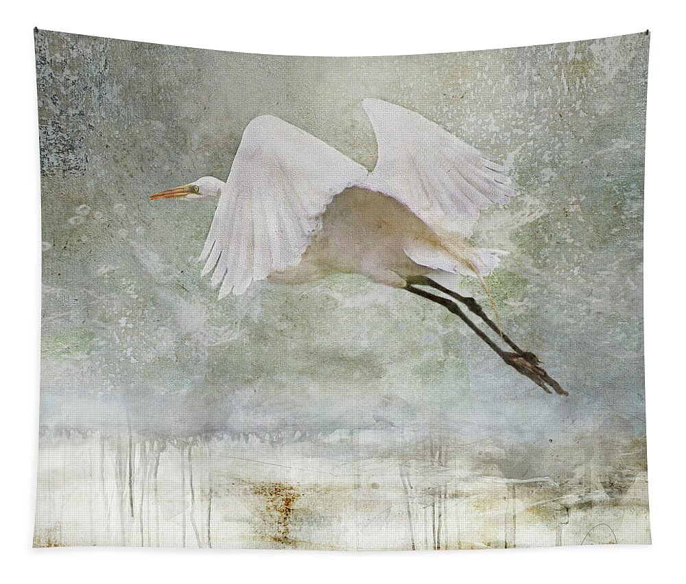 Bird Tapestry featuring the photograph Departure by Karen Lynch