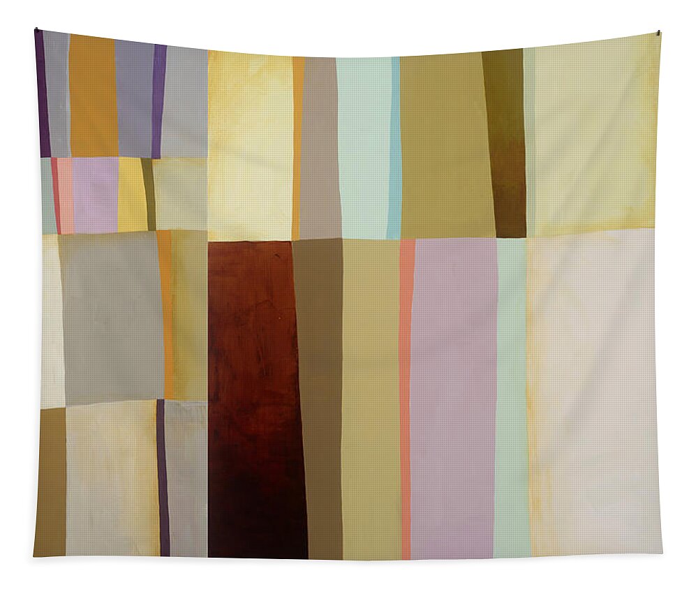 Abstract Art Tapestry featuring the digital art Desert Stripe Composite #1 by Jane Davies