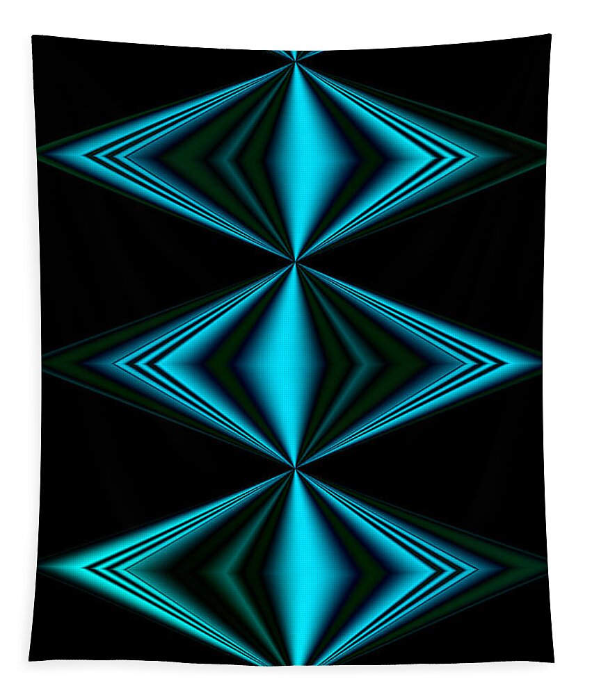 Graphics Tapestry featuring the digital art Diamond Twists by Kae Cheatham