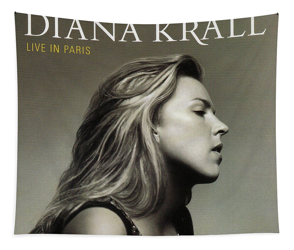 Diana Krall Tapestry featuring the photograph Diana Krall live Paris by Imagery-at- Work
