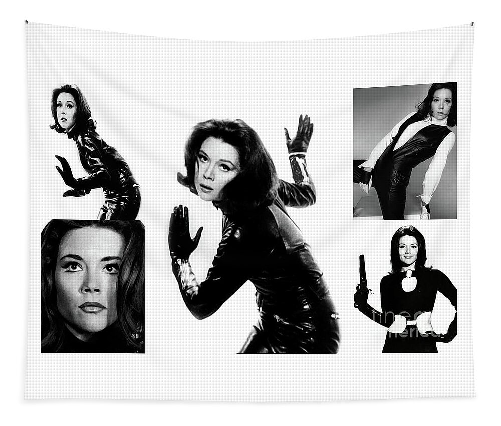 People Tapestry featuring the photograph Diana Rigg as Emma Peel by Doc Braham