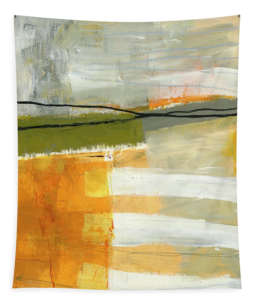 Abstract Art Tapestry featuring the painting Different Stripe #11 by Jane Davies