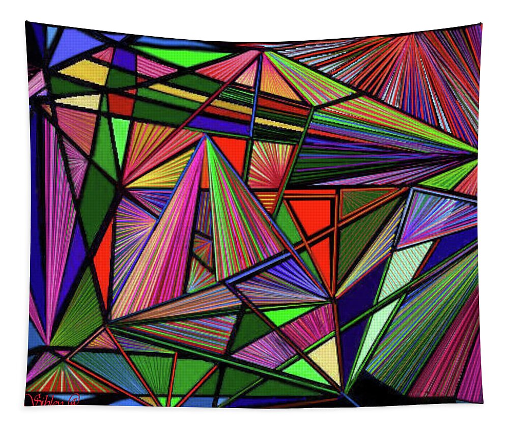 Colors Tapestry featuring the digital art Digital Design Threads by Loxi Sibley