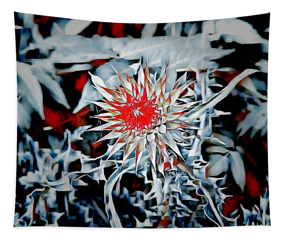 Thistle Tapestry featuring the digital art Digital Thistle by Ally White