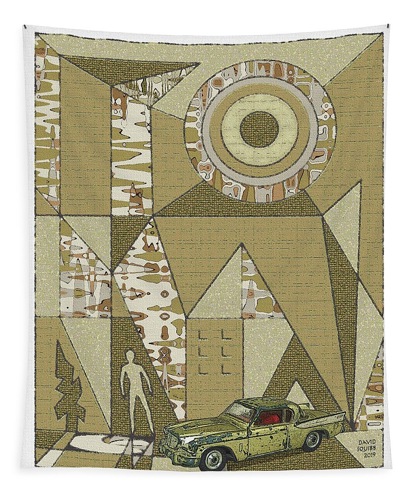 Dinky Toys Tapestry featuring the digital art Dinky Toys / Golden Hawk by David Squibb