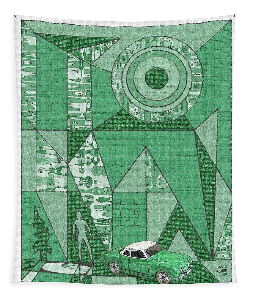 Dinky Toys Tapestry featuring the digital art Dinky Toys / Karmann Ghia by David Squibb