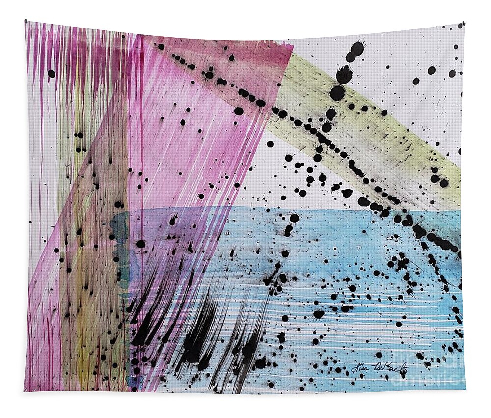 Abstract Tapestry featuring the painting Directions by Lisa Debaets