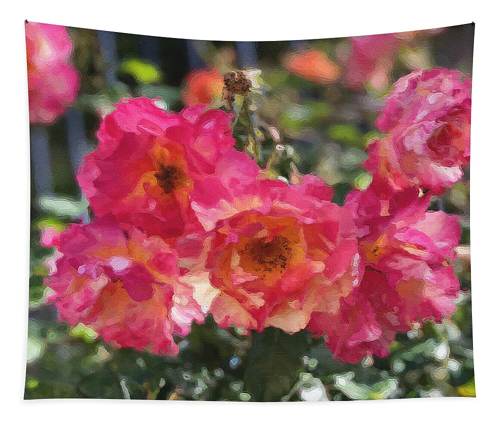 Roses Tapestry featuring the photograph Disney Roses Two by Brian Watt