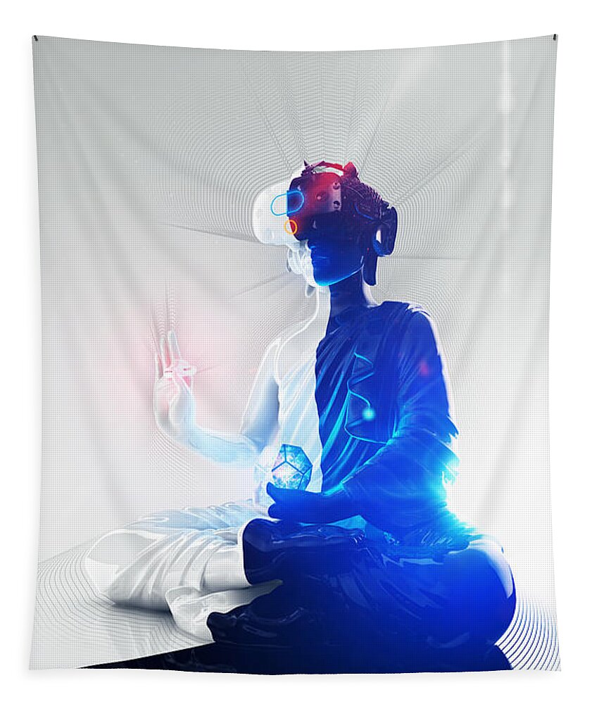 Divine Tapestry featuring the digital art Divine Amnesia Ying by Filip Zaruba