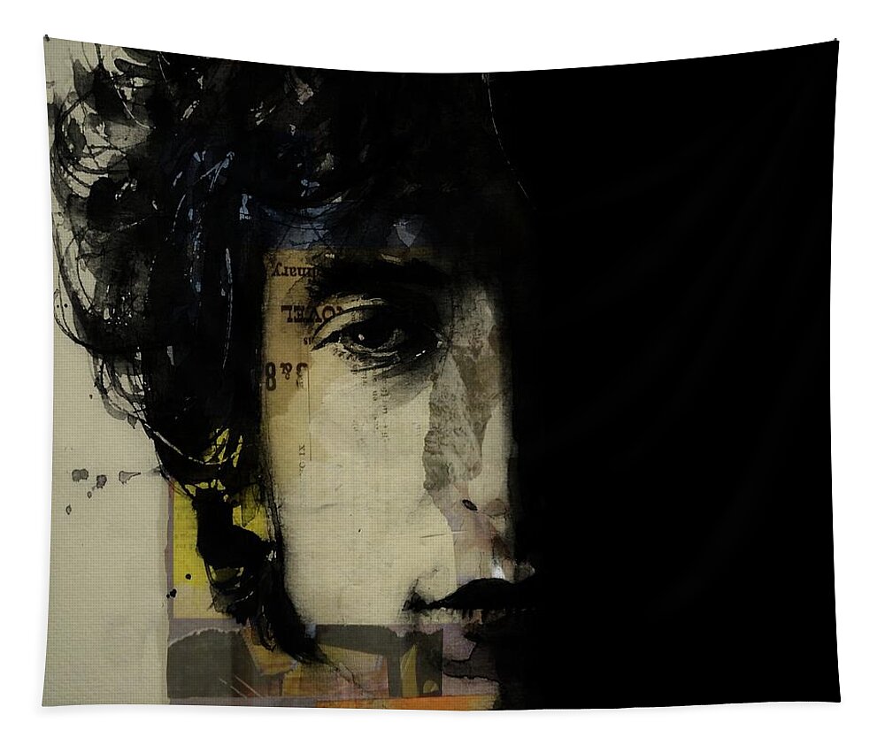 Bob Dylan Tapestry featuring the mixed media Don't Think Twice, It's All Right by Paul Lovering
