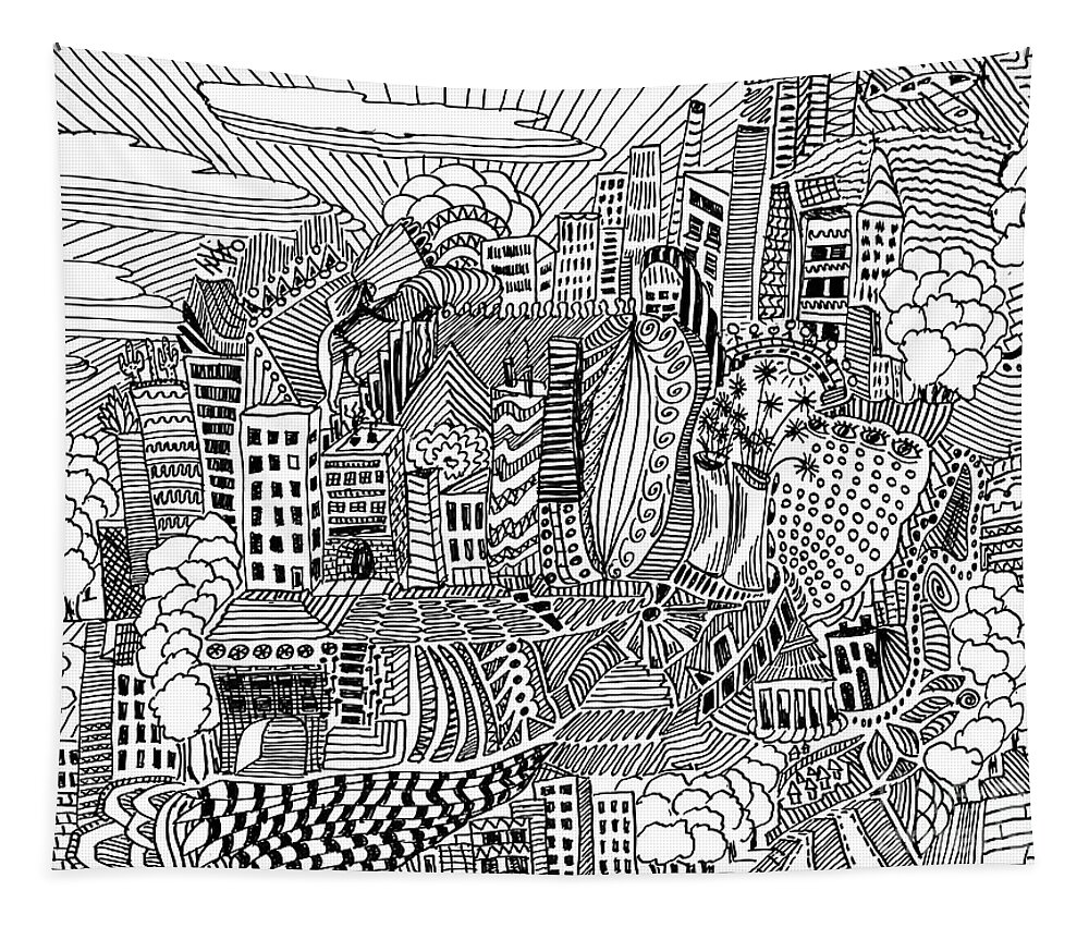 Canvas Pen and Wash: Zentangle Style