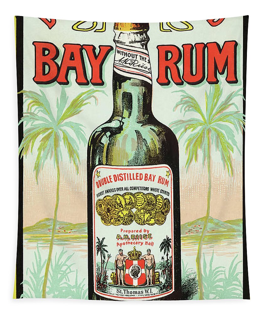 Double Tapestry featuring the drawing Double distilled bay rum by Viggo Moller
