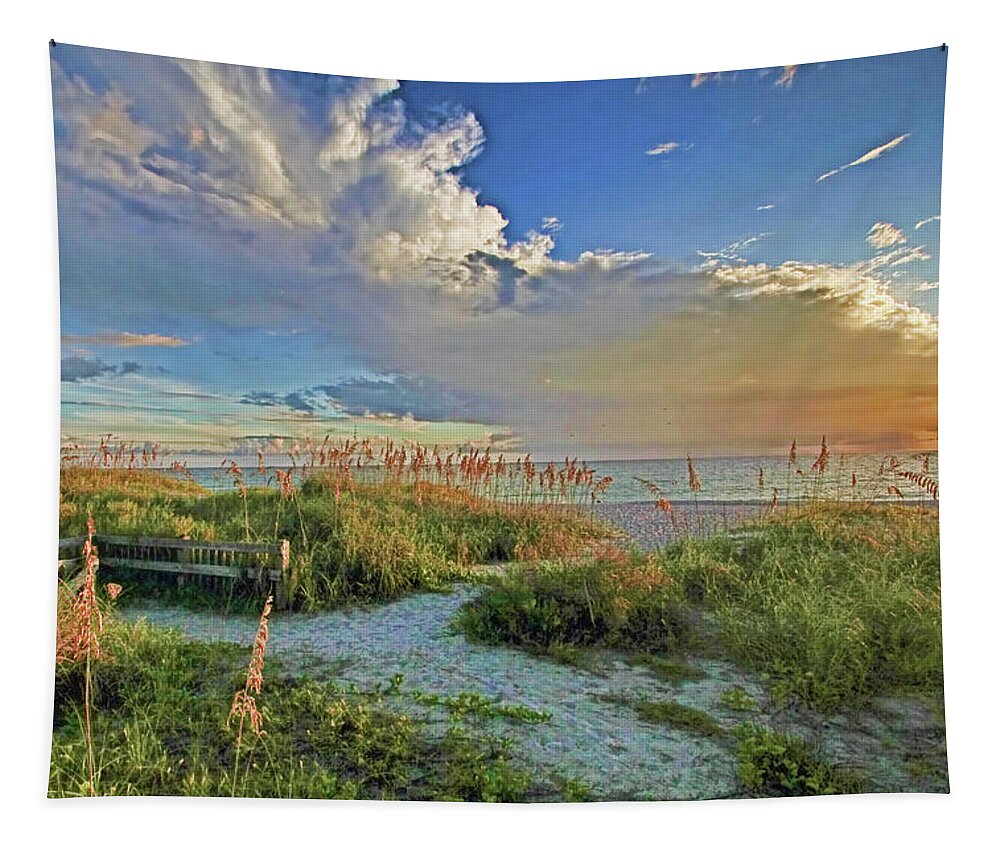 Anna Maria Island Florida Tapestry featuring the photograph Down To The Beach 2 - Florida Beaches by HH Photography of Florida