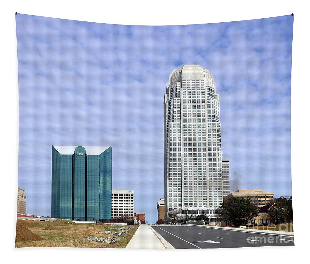 Bb&t Building Tapestry featuring the photograph Downtown Winston Salem 1407 by Jack Schultz