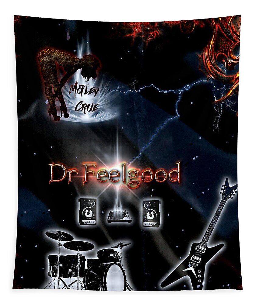 Dr. Feelgood Tapestry featuring the digital art Dr. Feelgood by Michael Damiani