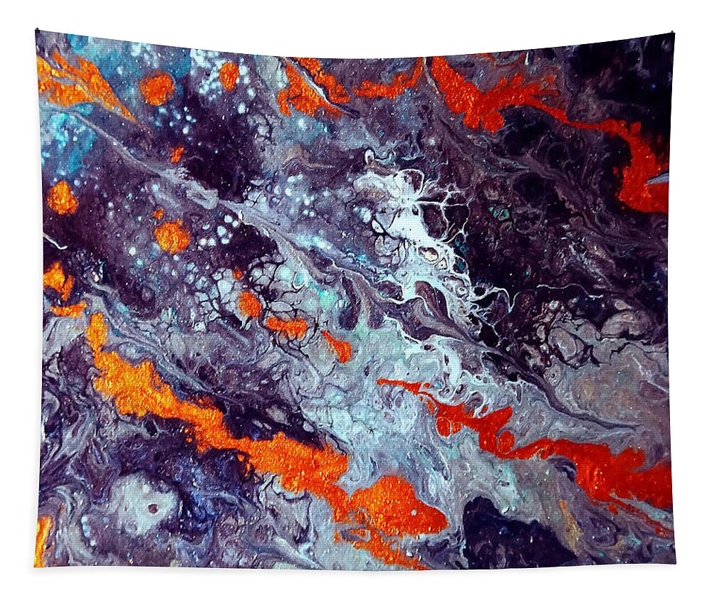 Dragon Tapestry featuring the painting Dragon Nebula by Vallee Johnson