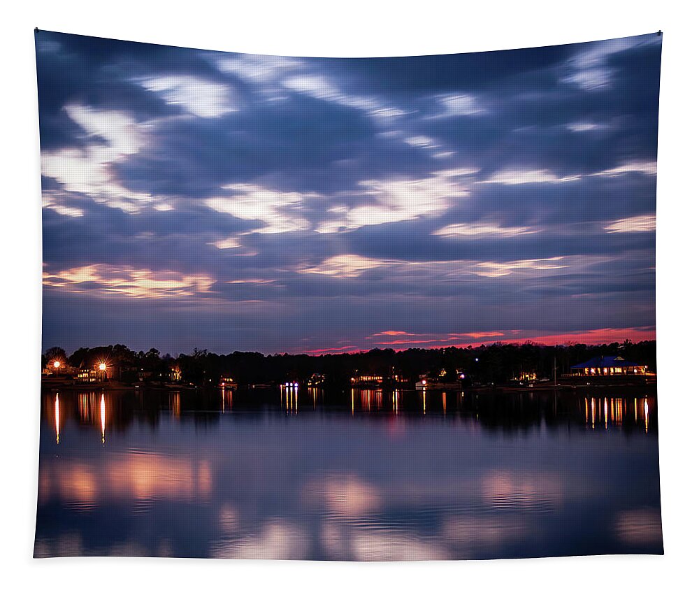 2011 Tapestry featuring the photograph Drama Over Lake Murray by Charles Hite