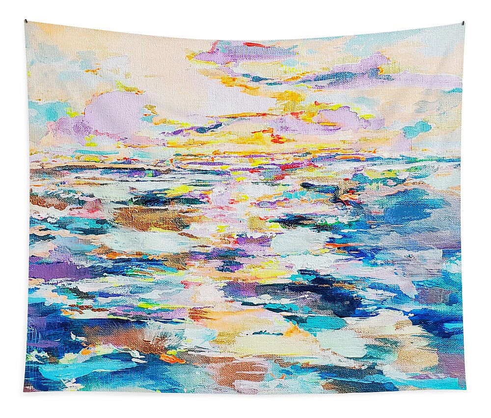 Coastal Tapestry featuring the painting Dream by Linette Childs