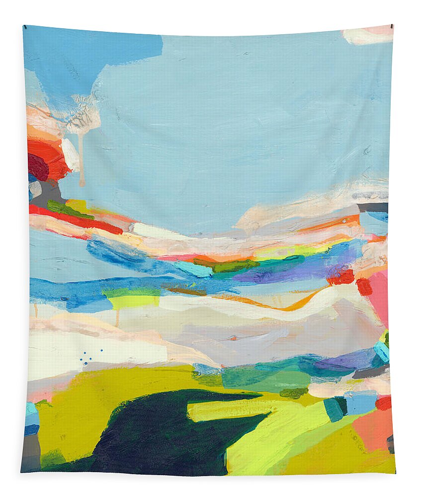 Abstract Tapestry featuring the painting Dream of Green by Claire Desjardins