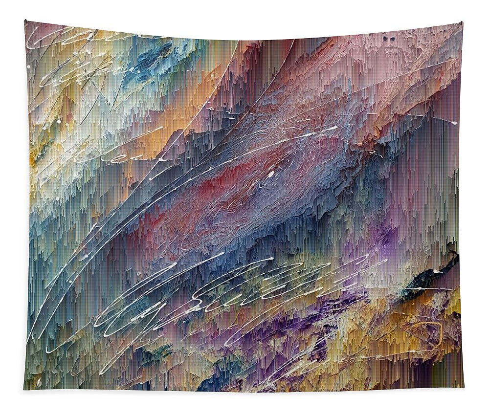 Dream Tapestry featuring the painting Dream pixel interpolate by Themayart