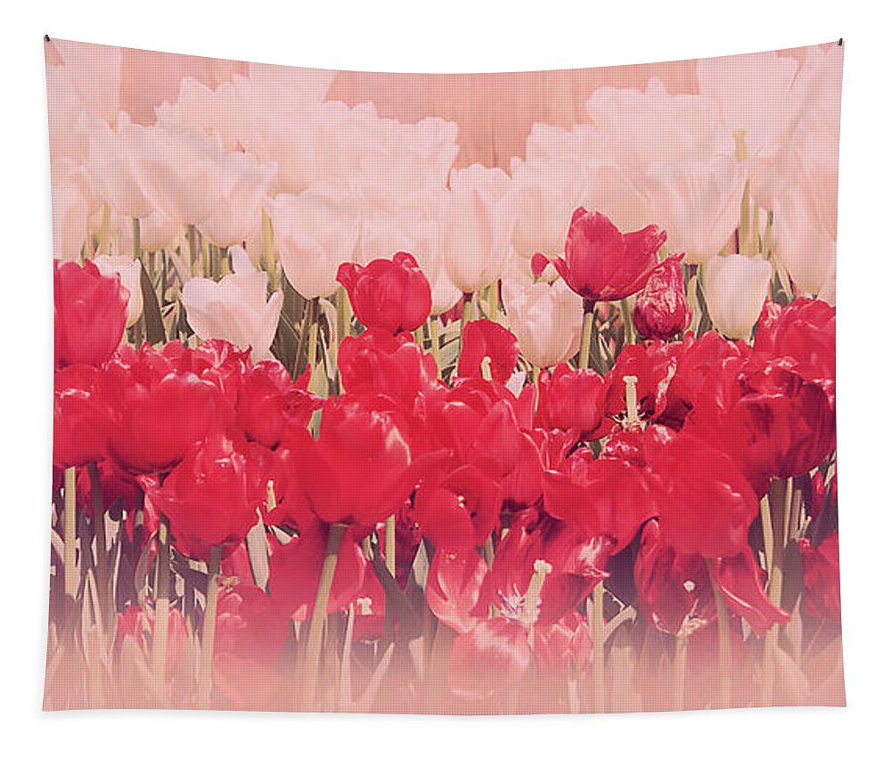 Flowers Tapestry featuring the photograph Dreaming Tulips by Elaine Teague