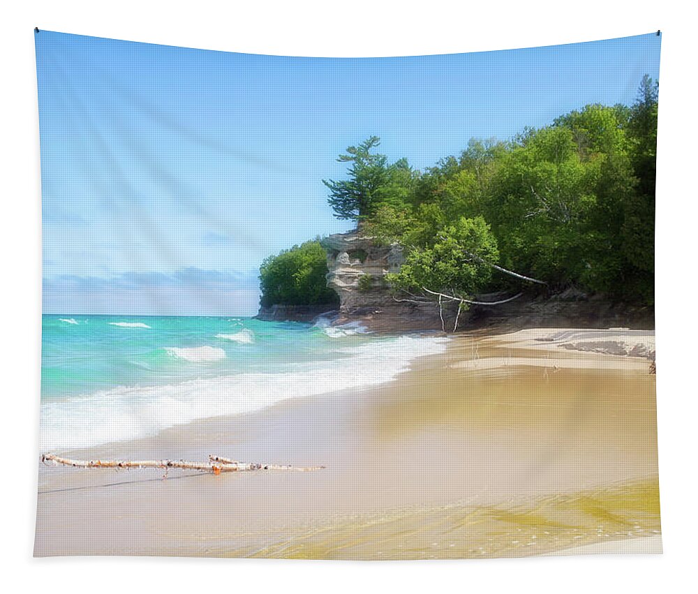 Day Tapestry featuring the photograph Chapel Beach on Lake Superior by Robert Carter