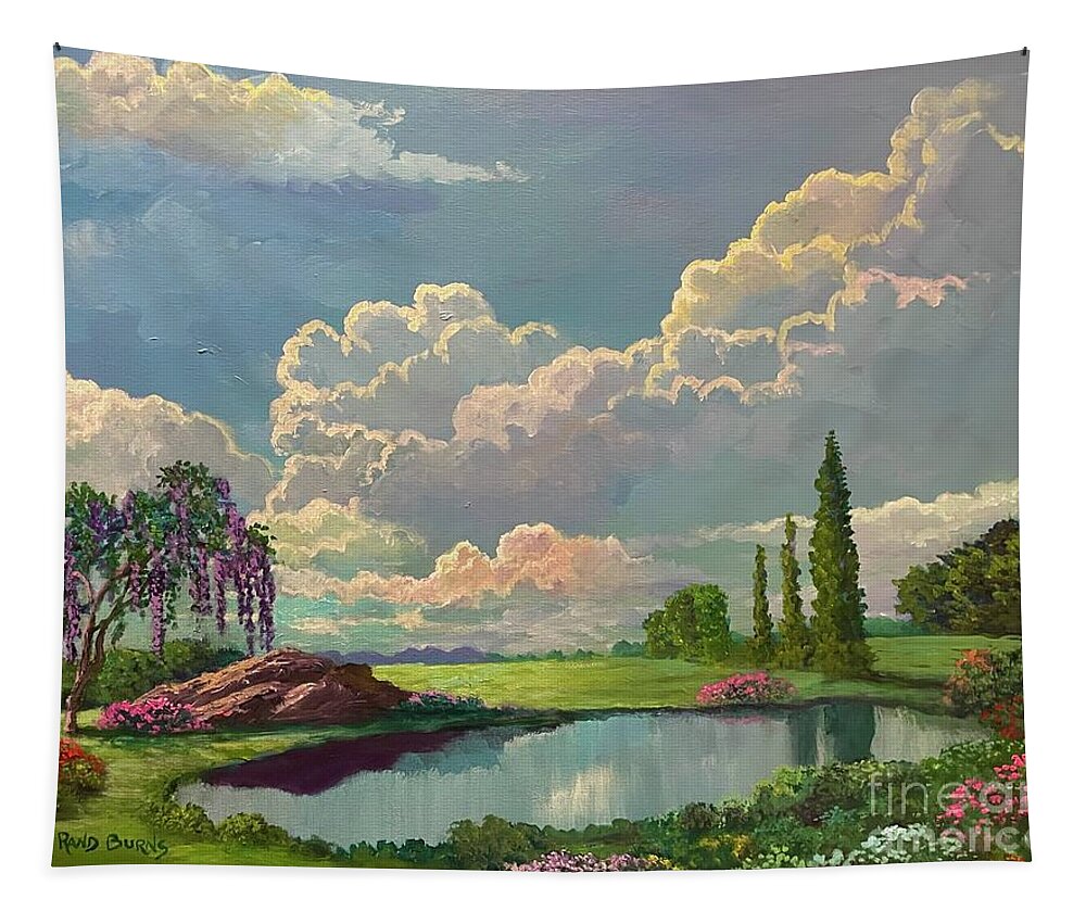 Heavenly Tapestry featuring the painting Ethereal Light by Rand Burns