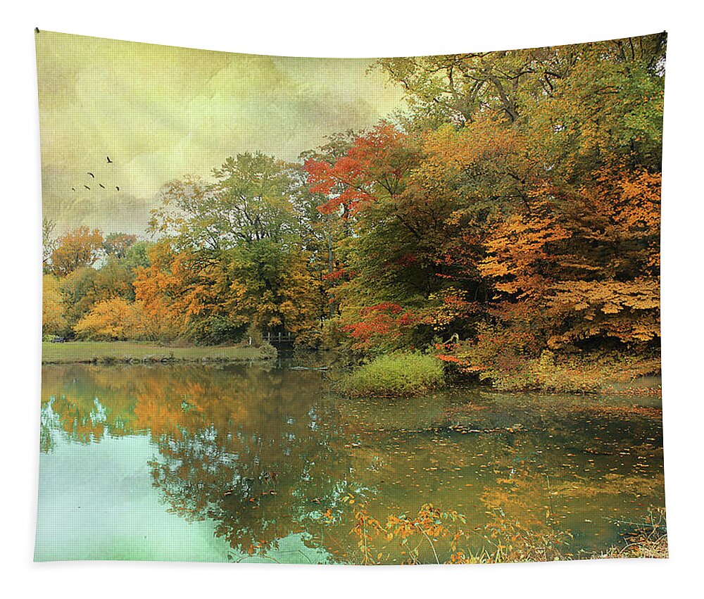 Pond Tapestry featuring the photograph Driscoll Pond by John Rivera