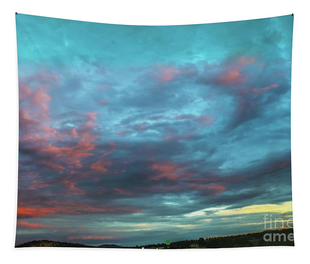 Vibrant Tapestry featuring the digital art Driving into the Sunset by Susan Vineyard