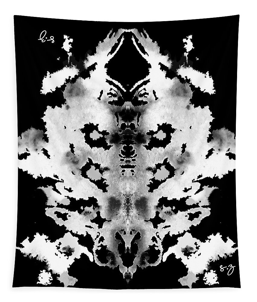 Ink Blot Tapestry featuring the painting Drum Roll by Stephenie Zagorski