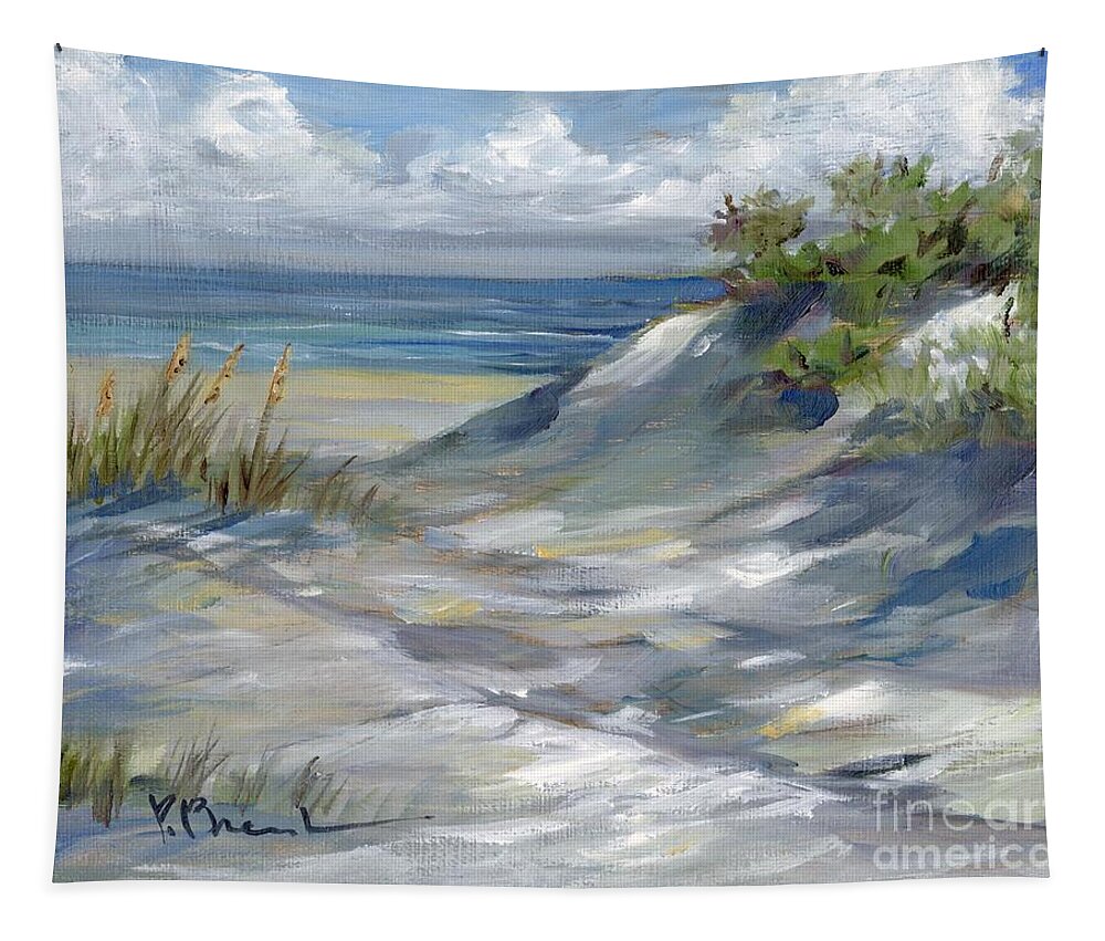 Oil Tapestry featuring the painting Dune Pathway - Left by Paul Brent