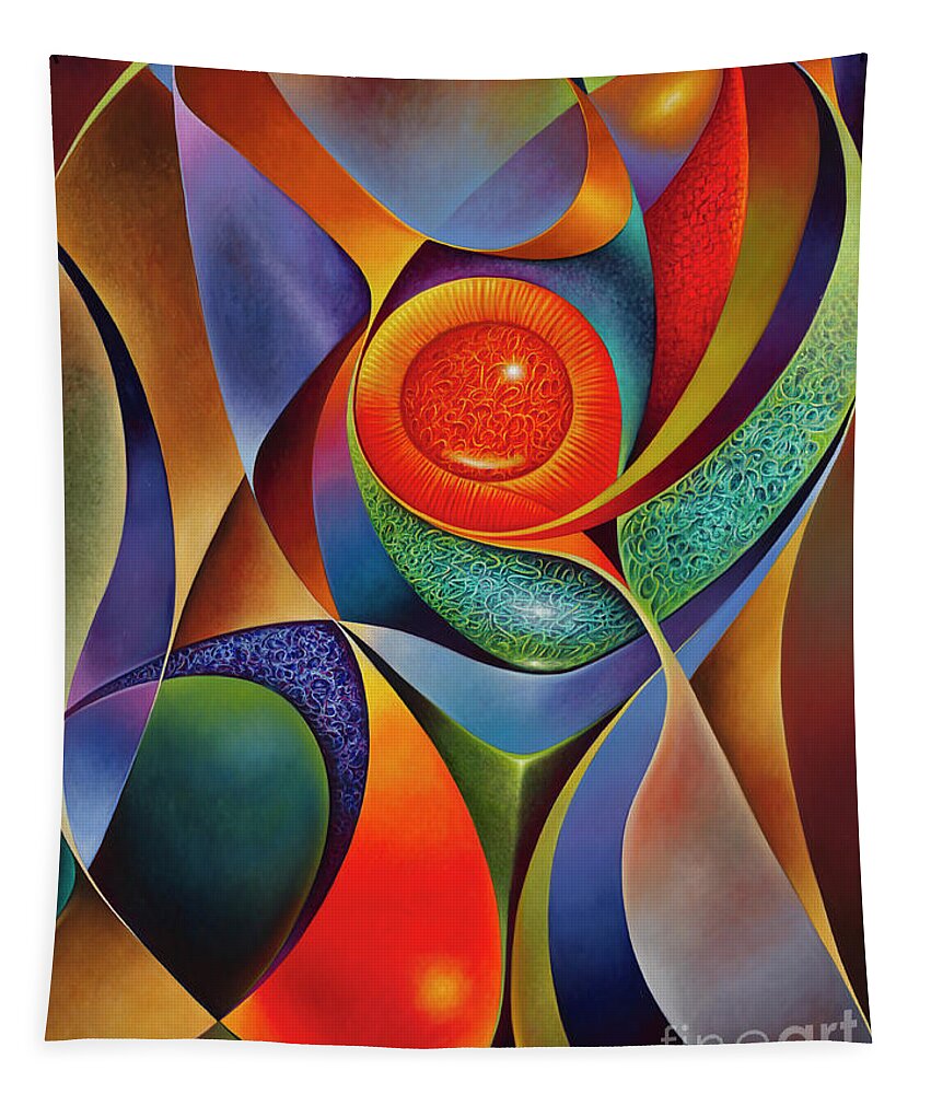 Chalice Tapestry featuring the painting Dynamic Series #28 by Ricardo Chavez-Mendez