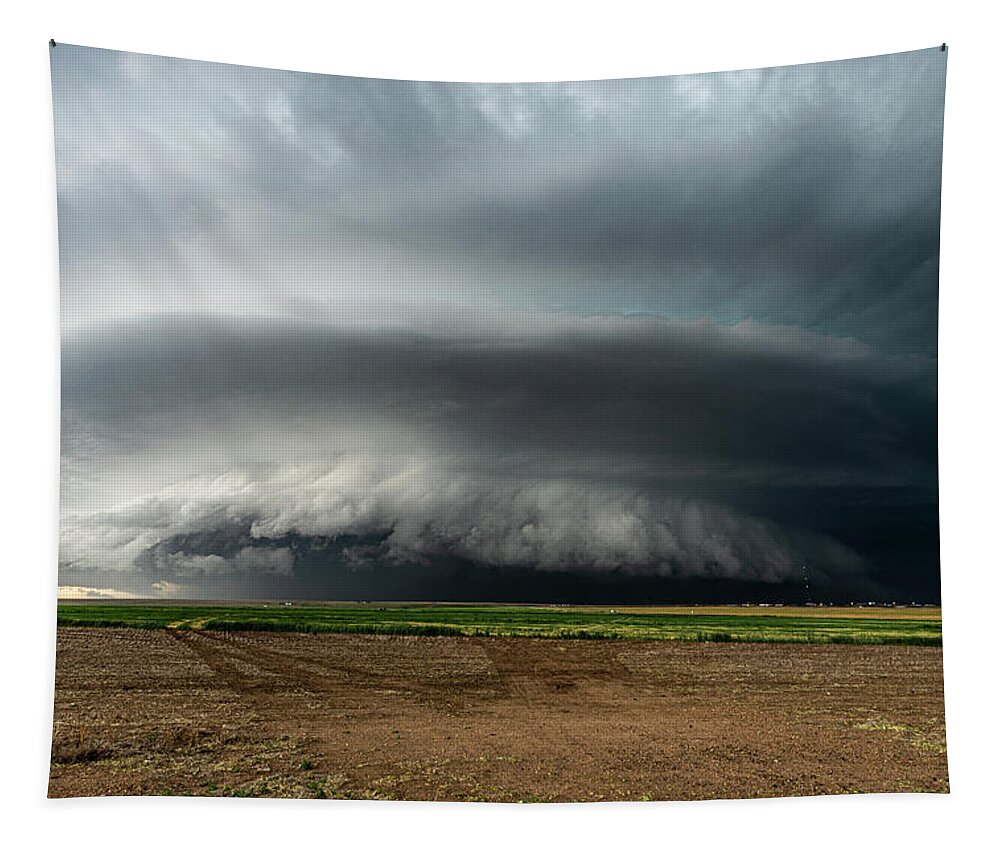 Thunderstorm Tapestry featuring the photograph Early Arrival by Marcus Hustedde