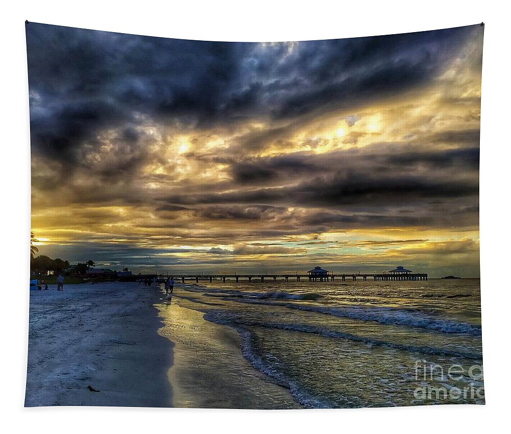 Beach Tapestry featuring the photograph Early Morning Fort Myers Beach by Claudia Zahnd-Prezioso
