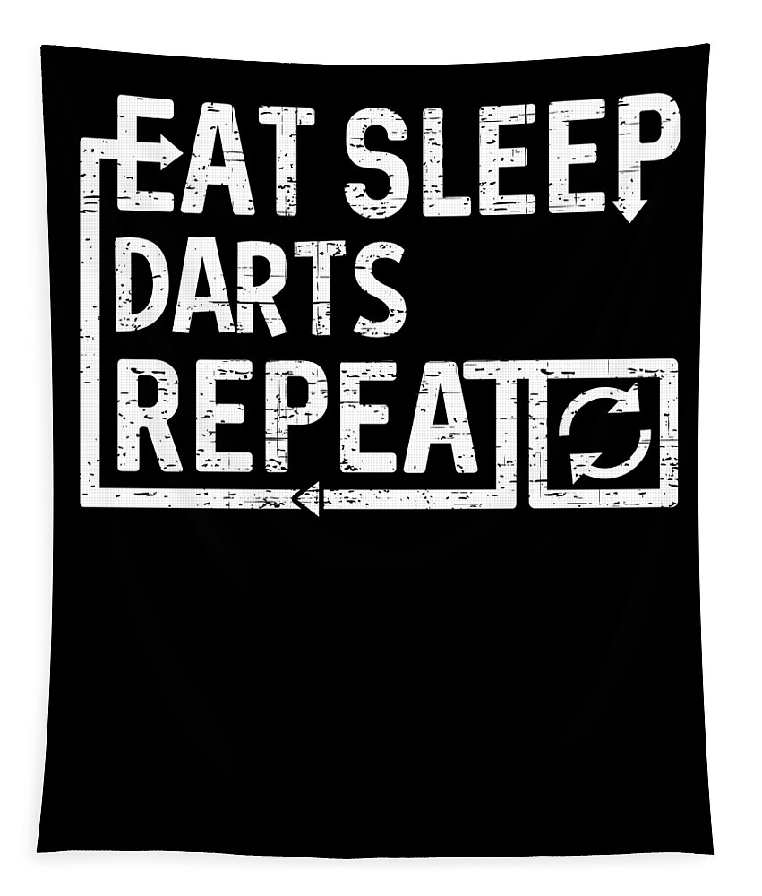 Cool Tapestry featuring the digital art Eat Sleep Darts by Flippin Sweet Gear
