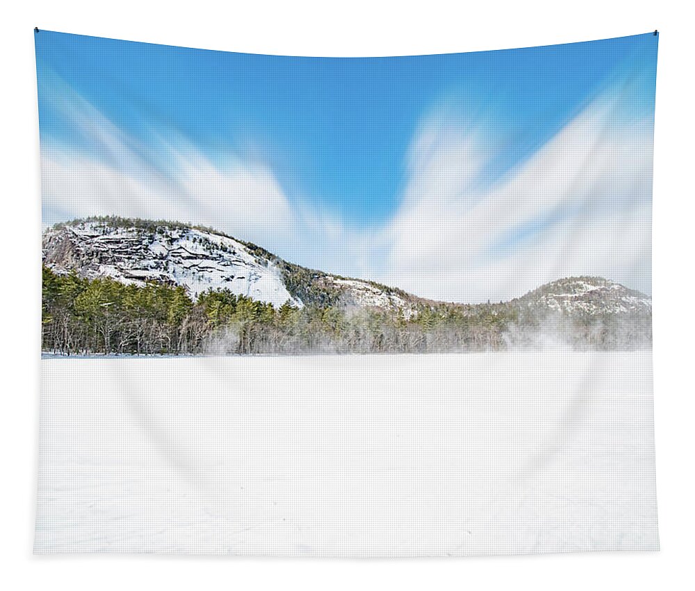 Hike Tapestry featuring the photograph Echo Lake Winter by Sally Cooper