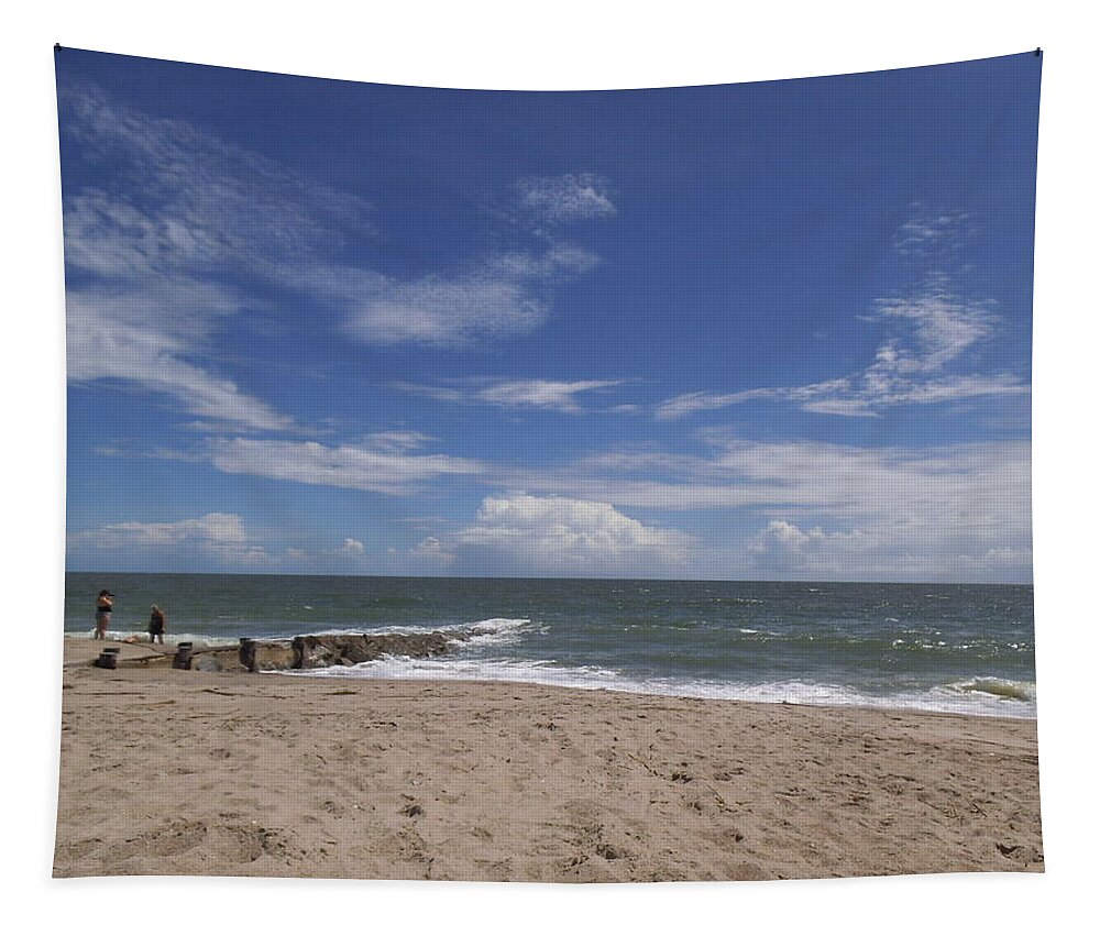  Tapestry featuring the photograph Edisto Beach Salutations by Heather E Harman
