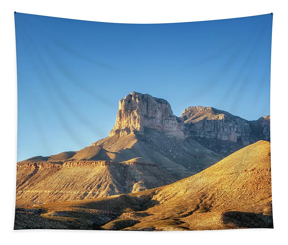 Texas Tapestry featuring the photograph El Capitan - Guadalupe Mountains National Park by Susan Rissi Tregoning