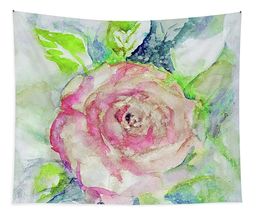 Rose Tapestry featuring the painting Elderly Rose by Lisa Kaiser