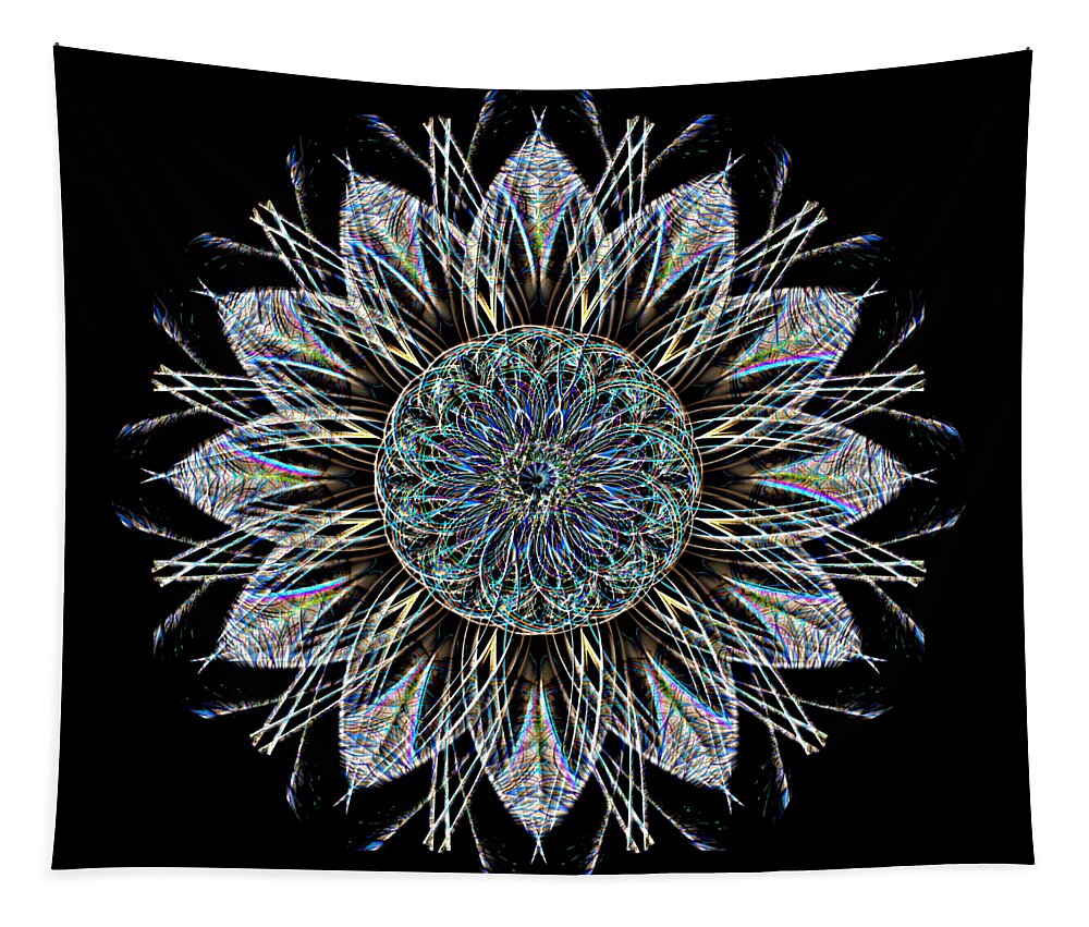Electric Tapestry featuring the digital art Electric Flower Power by David Manlove
