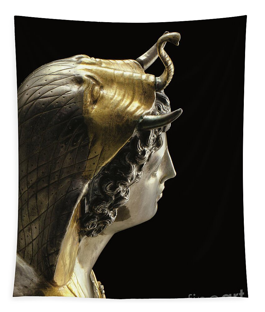 Cleopatra Tapestry featuring the sculpture Emblema of Cleopatra Selene by Roman School