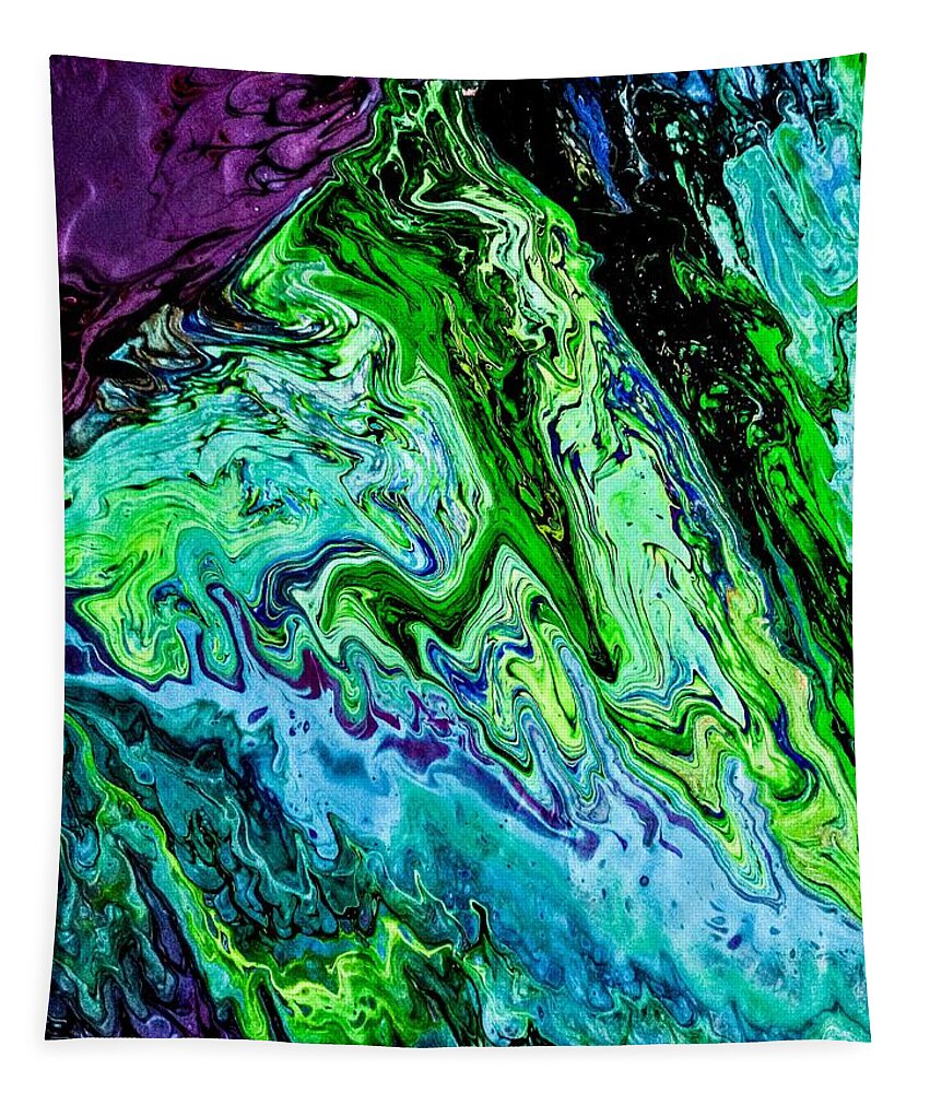 Emerald Tapestry featuring the painting Emerald Isle by Anna Adams