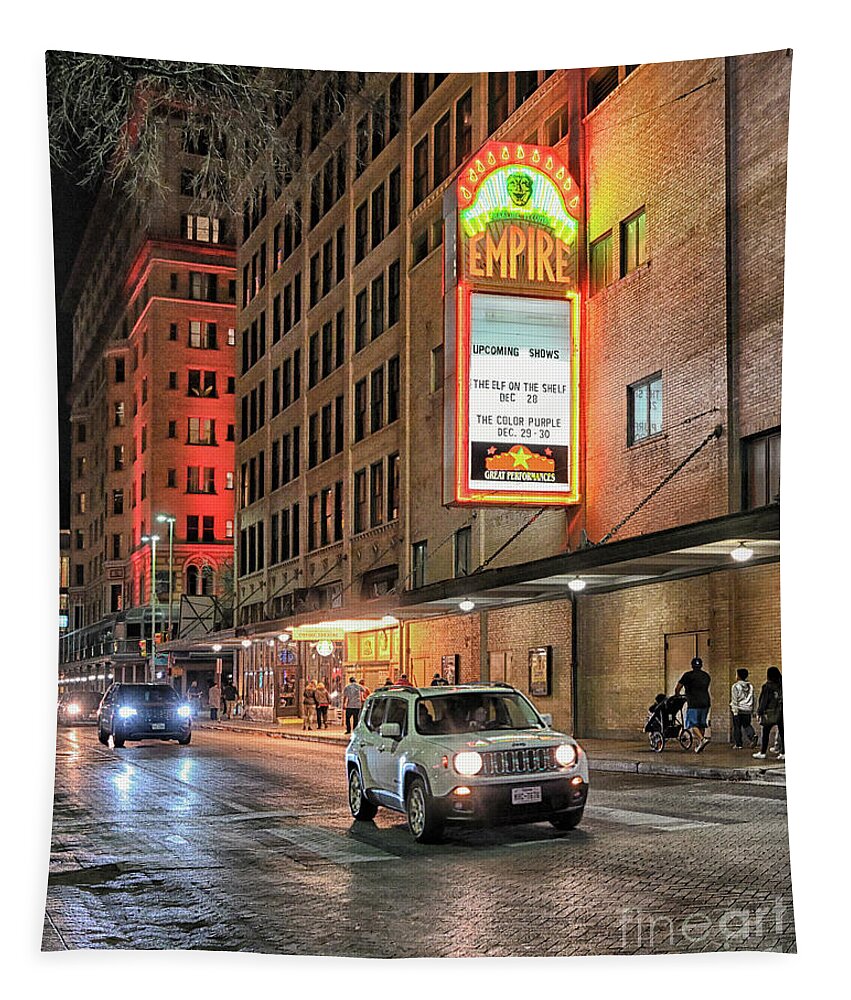Fineart Tapestry featuring the photograph Empire Theater San Antonio by Norman Gabitzsch
