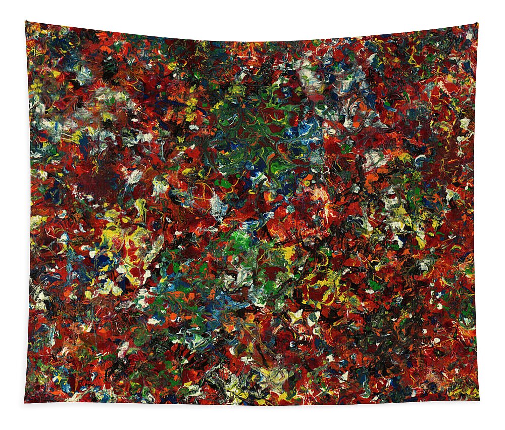 Abstract Tapestry featuring the painting Enamel 1 by James W Johnson