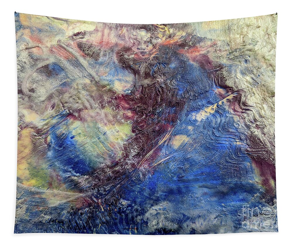 Encaustic Tapestry featuring the painting Encaustic Improvisation 191 by Bentley Davis