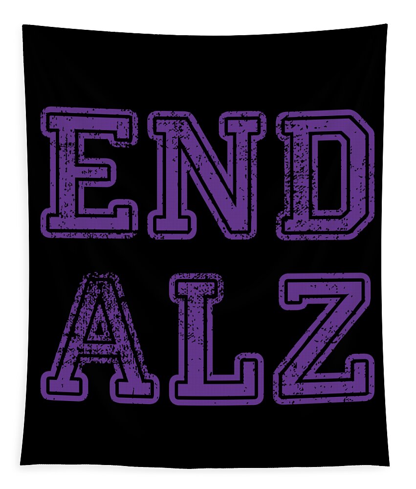 Alzheimer S Tapestry featuring the digital art End ALZ Alzheimers by Flippin Sweet Gear
