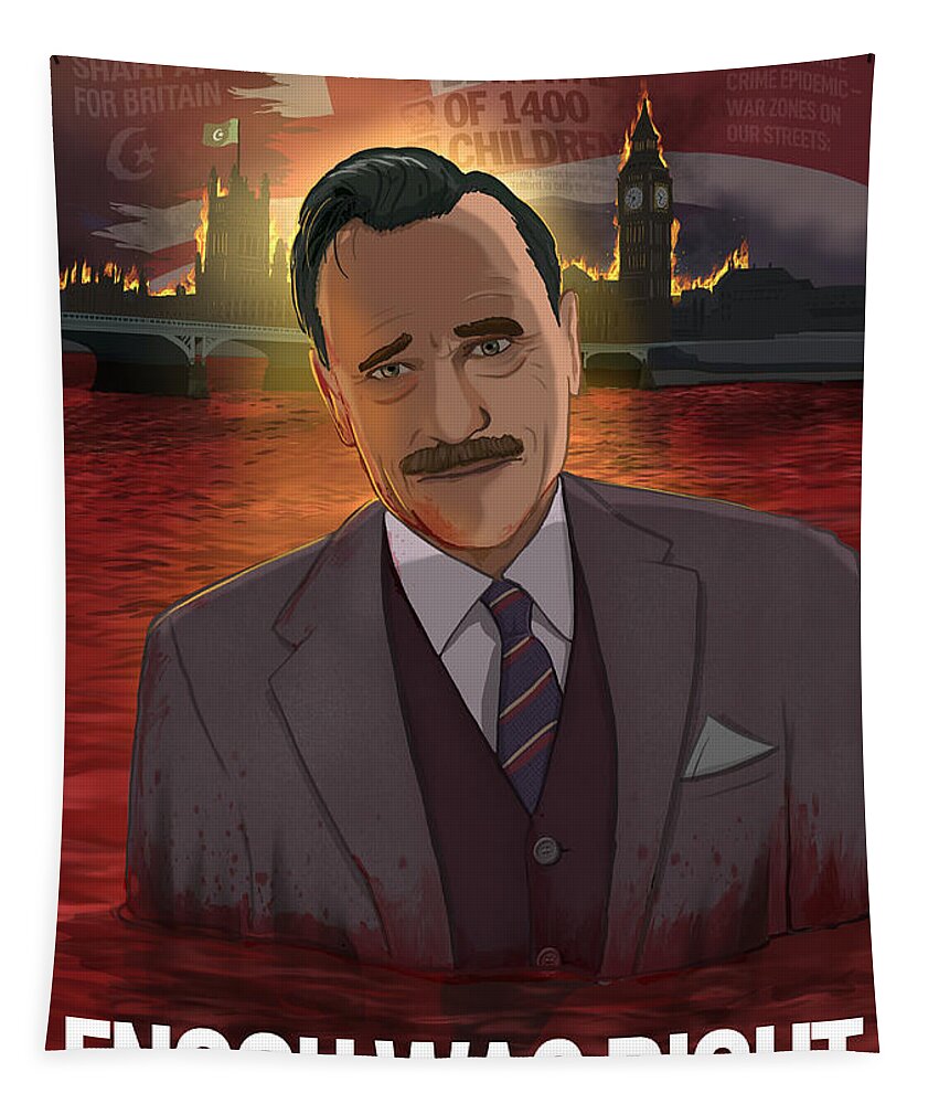 Enoch Powell Tapestry featuring the digital art Enoch Powell by Emerson Design