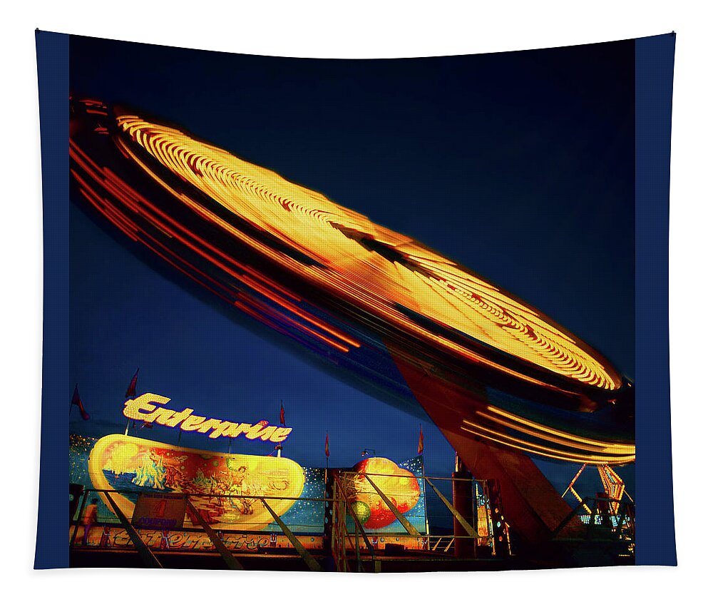 Carnival Ride Tapestry featuring the photograph Enterprise by Don Spenner