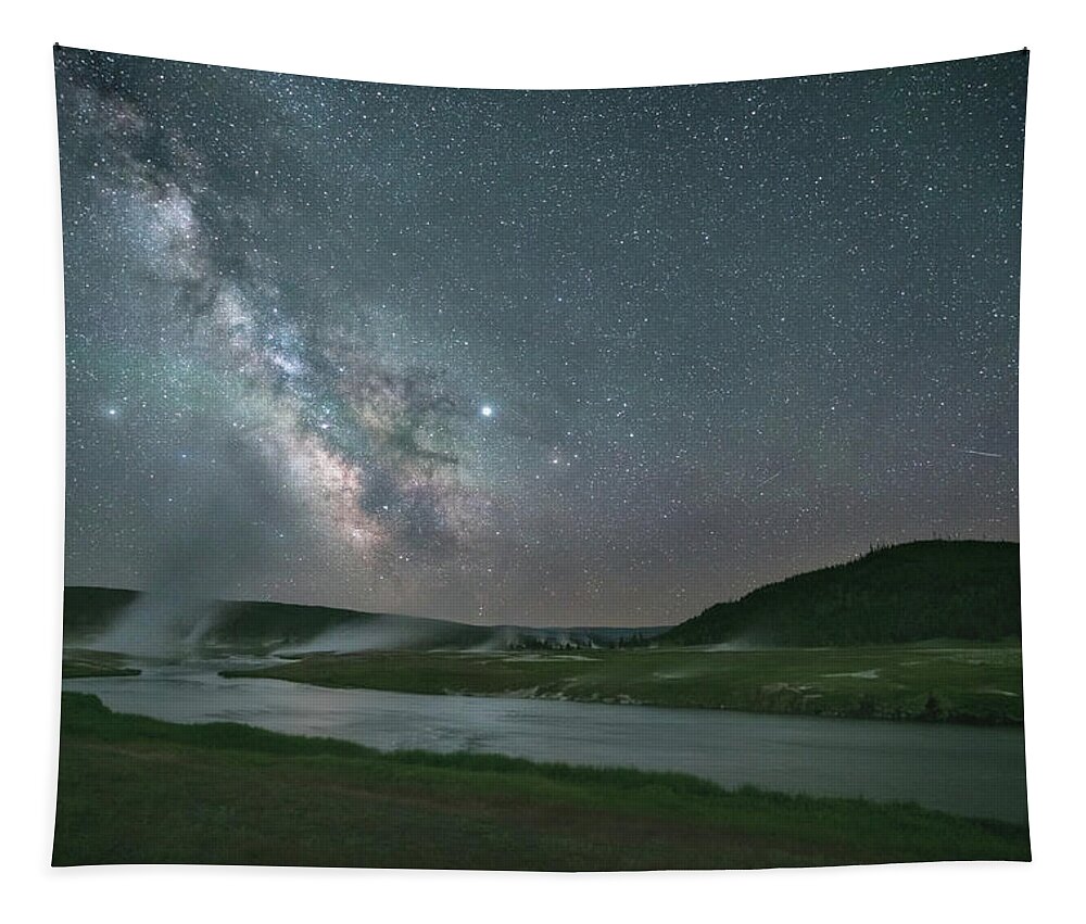 Firehole River Tapestry featuring the photograph Epic Milky Way in Yellowstone by Darrell DeRosia