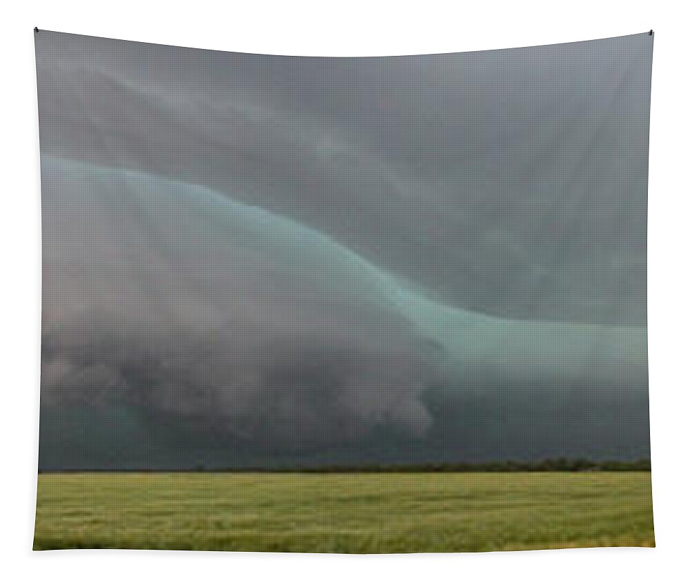 Nebraskasc Tapestry featuring the photograph Epic Severe Weather 037 by Dale Kaminski